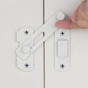 2 Packs Barn Door Latches，3.93” x 2.75” White Stainless Steel barn gate flip Door Latch Bi-fold Door Lock,Sliding Door Antique Lock Gate Latches Wine Cabinet Closet Door Latches，White Finish