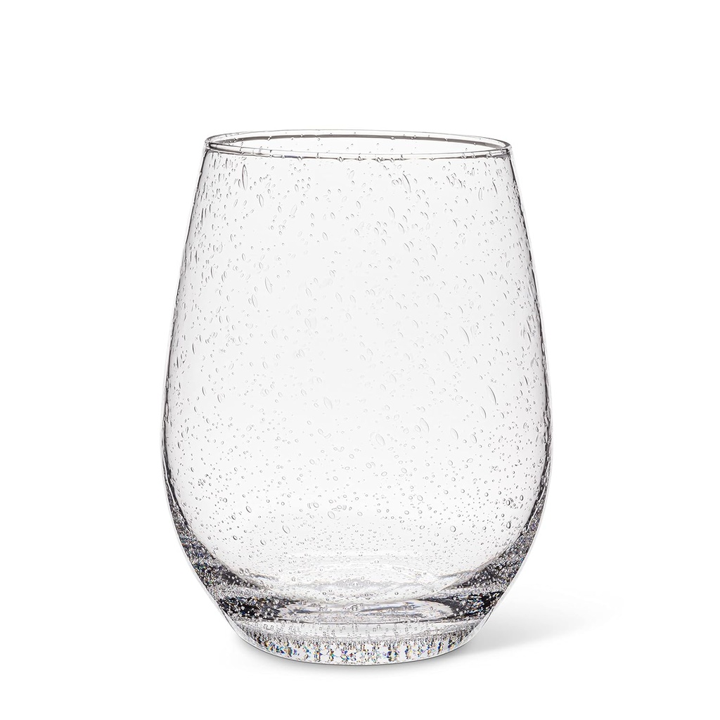 Abbott Collection Seeded Stemless Wine Glass-4.5" H