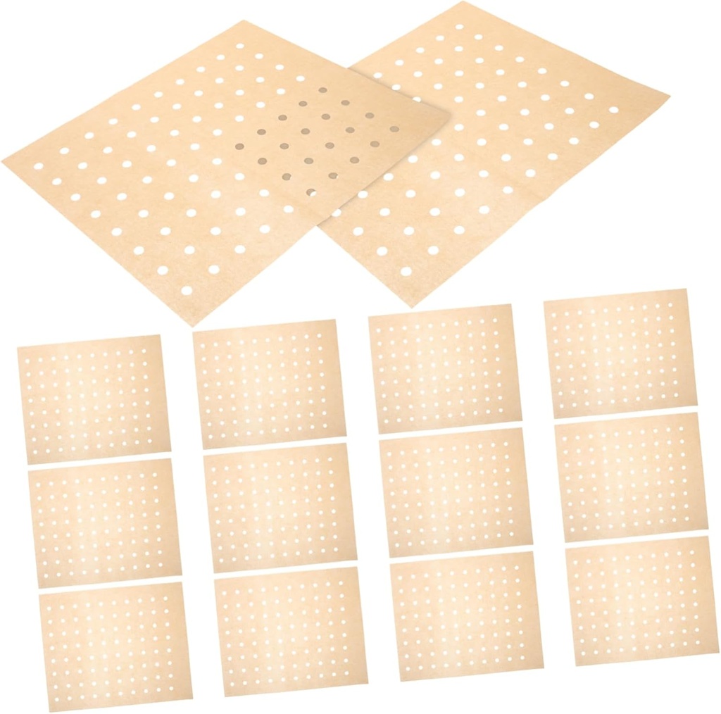 100sheets Silicone Paper Liners for Air Fryer Oven Microwave Baking Liners Non-stick Heat-resistant Easy to Use Parchment Paper