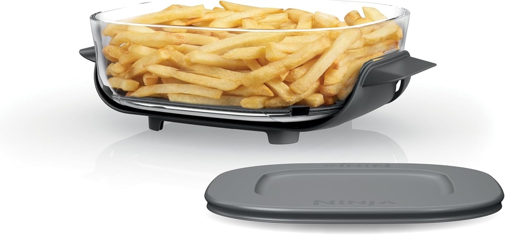 Ninja 2.5-QT CleanCrisp™ Glass Container with Storage lid, Compatible Crispi Portable Cooking System, Microwave, Freezer & Dishwasher Safe, PFAS & PTFE Free Glass Cooking Surface, XSKSFNMED