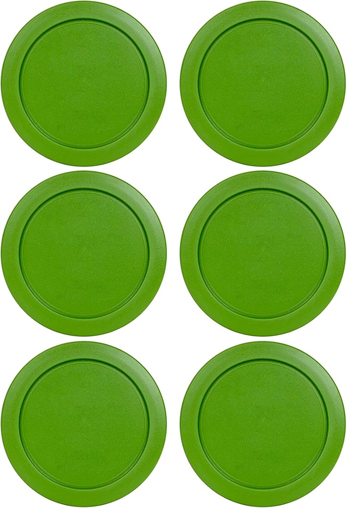 Replacement Lids for Pyrex 2-Cup Glass Food Storage Container Bowls, 5-Inch Plastic Round Lids Covers fits Pyrex 7200-PC, Airtight & Leakproof (6-Pack, Green)