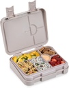 nouka Grand Bento Box | Easy to open latches | Spill Proof Design | 6-Compartment Removable Tray | Bloom