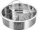 GRIRIW Stainless Steel Steamer Basket Food Steamer Pot Handles Rice Eggs Potatoes