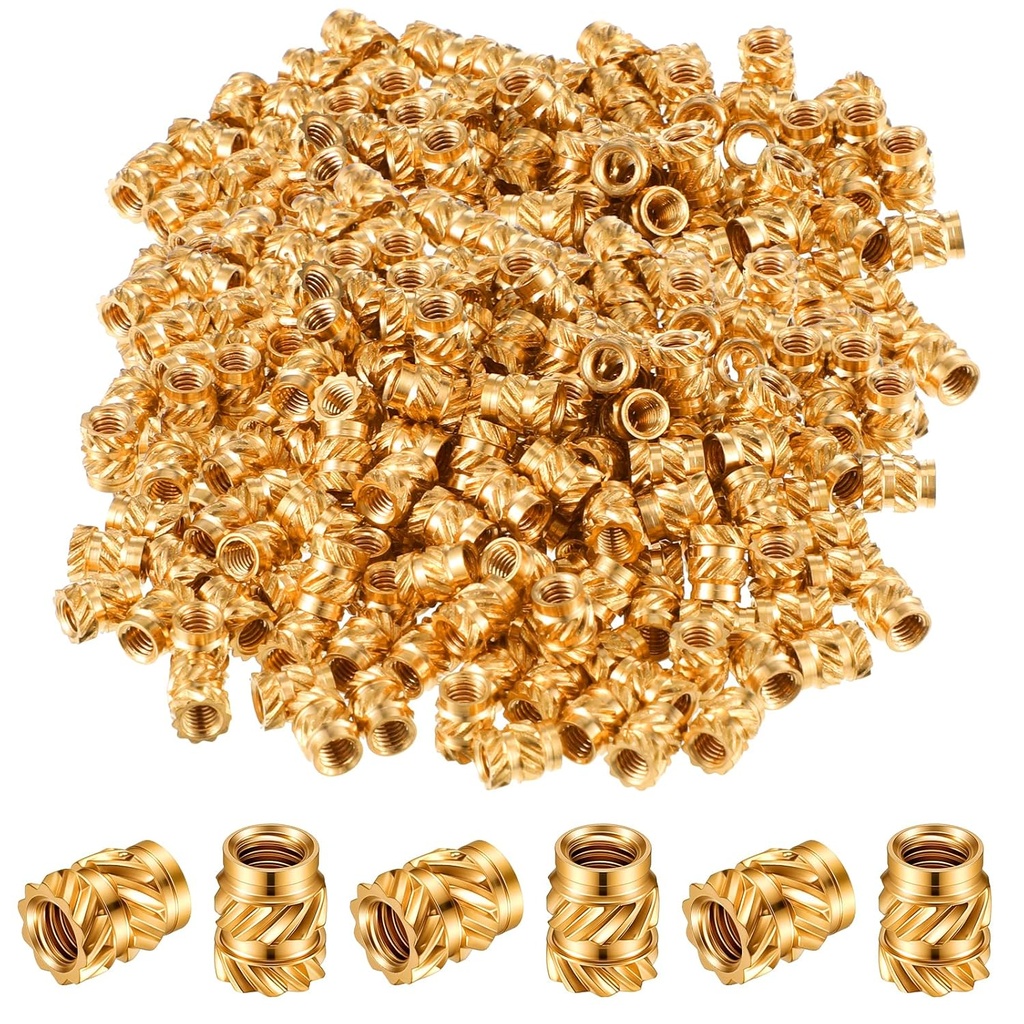 M3 Heat Inserts 150 Pcs Brass Threaded Inserts M3 x 5.7 x 4.6mm 3D Printing Brass Nuts Insert Knurled Nuts for Plastic Parts 3D Printing Components