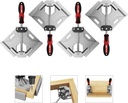 WETOLS Corner Clamp for Woodworking 4PCS 90 Degree Right Angle Clamp with Adjustable Aluminum Alloy Swing Jaw, Single Handle Clamps for Woodworking, Photo Framing, Gifts for Men Dad