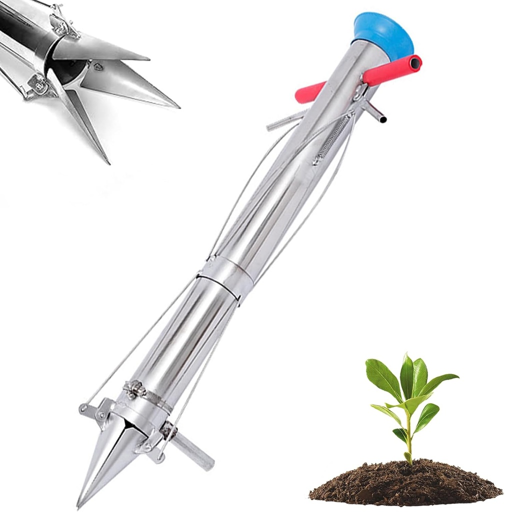 Seedling Transplanter, Bulb Planter, Planting Garden Tools, Vegetable Young Plant Manual Plant Transplanter, Flower Planting Soil Sampler, for Plant Bulb Seeds (A)