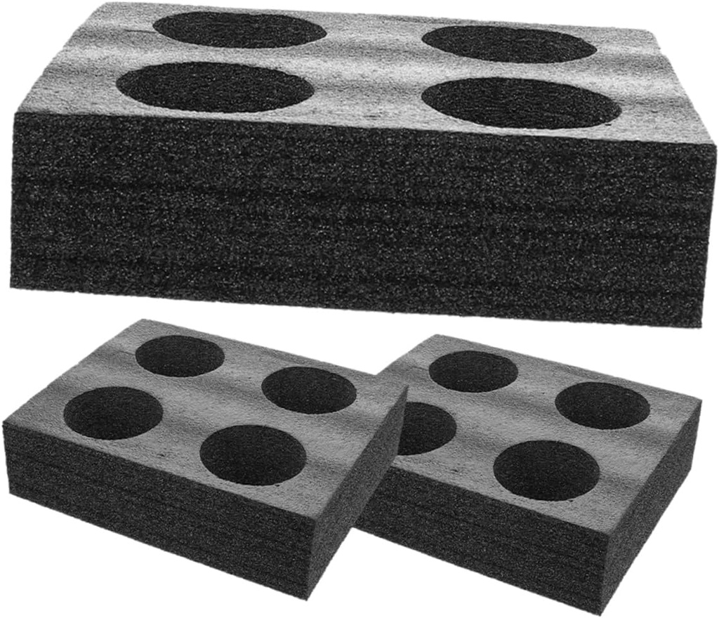 3pcs Foam Drink Carrier Tray Set Disposable Takeout Cup Holder for Hot or Cold Beverages for Coffee Milk and Tea Takeout Services