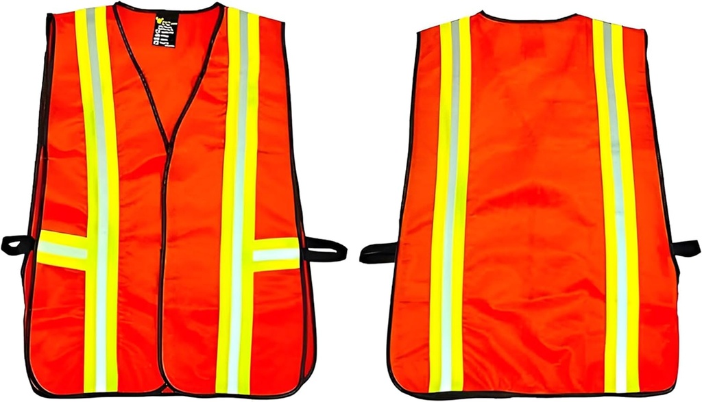 G & F Products High Visibility Reflective Safety Vest with Multi-Function Pockets ANSI Class 2