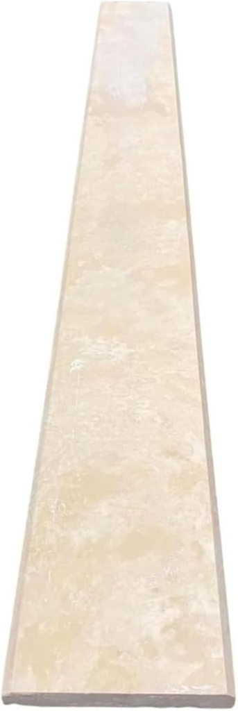 Tenedos Durango Cream Filled & Honed Ivory Light Travertine Marble Stone Threshold 4"x36" – Premium Natural Stone for Doorways, Transitions, Step Edges