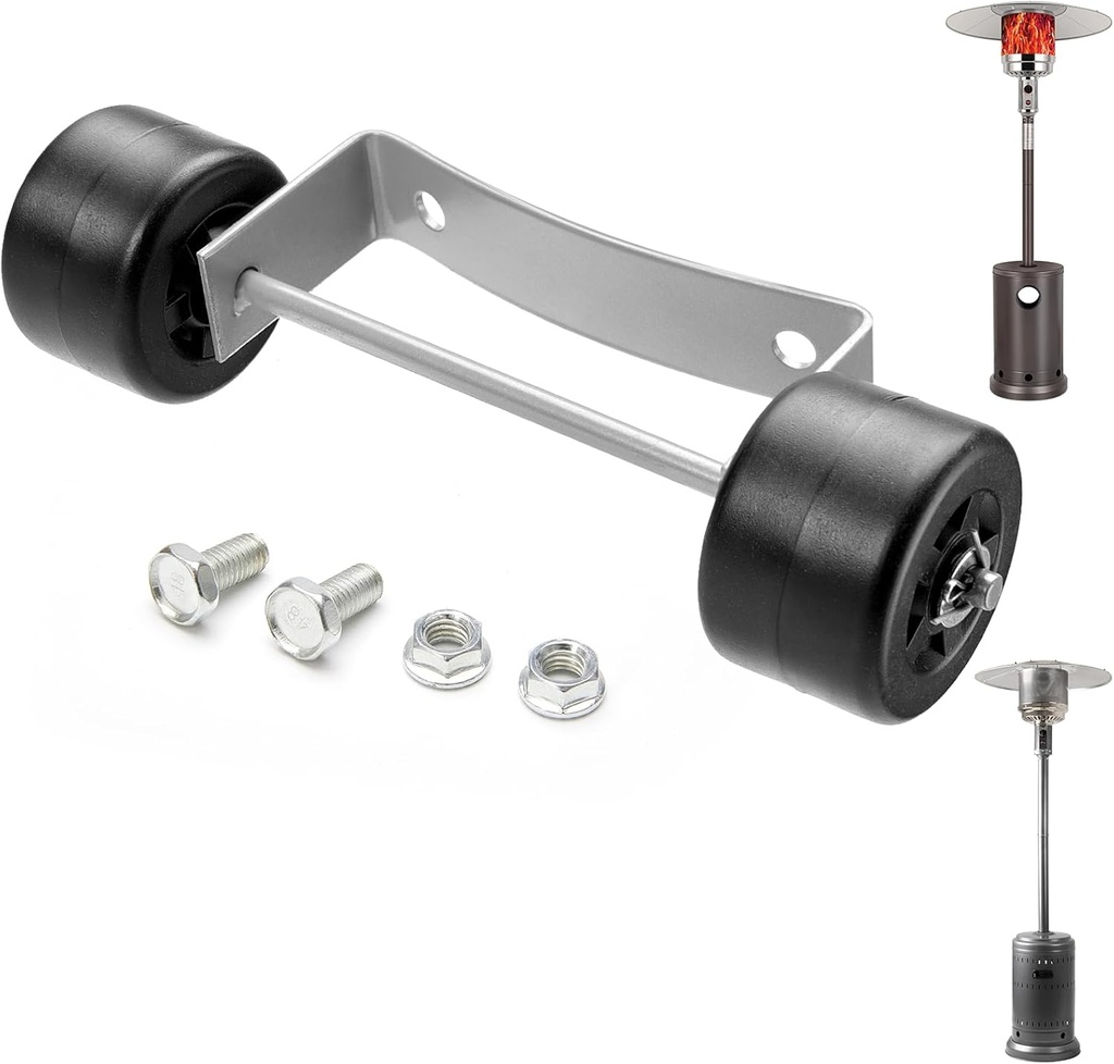 Outdoor Heater Replacement Parts Patio Heater Wheel Kit, Suitable for Most Outdoor Round Stand Up Propane Heater