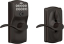 SCHLAGE FE595 CAM 716 ACC Camelot Keypad Entry with Flex-Lock and Accent Levers, Aged Bronze