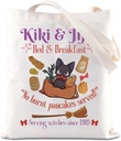 FOTAP Kiki's Anime Lover Gift Kiki&Jiji’s Bed And Breakfast Inspire Tote Bag Black Cat Lover Handbag Animated Movie Gift