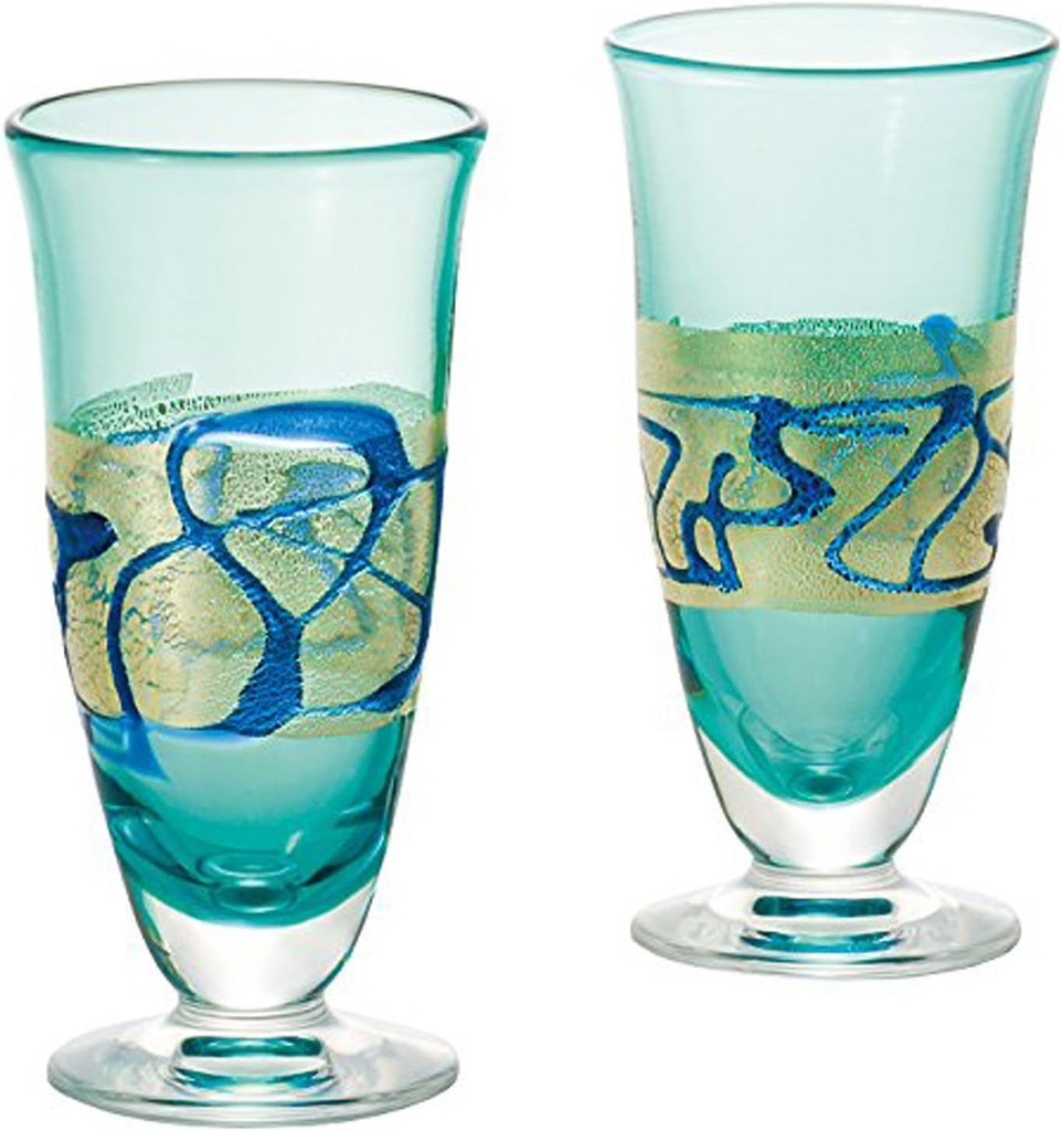 Aderia FS-49517 Pilsner, 10.1 fl oz (300 ml), Tsugaru Vidro, Pair Set, Made in Japan