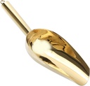 Commercial Grade Stainless Steel Ice Scoop Gold Flat Edge for Bar Reusable Rice Shovel for Ice Flour Popcorn