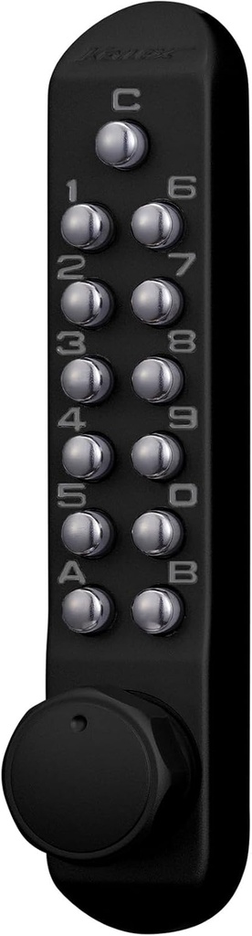 Mechanical Push-Button Door Lock – Heavy-Duty Keyless Entry, Weather-Resistant, No Batteries – for Indoor & Outdoor Use (Matte Black Finish)