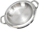 Oven Pans Stainless Steel Shabu Shabu Hot Pot Shallow Cooking Pot Pan For Electric Induction Cooktop Gas Stove Stovetop Grill Pan Woks (Color : Silver, Size : 36X28X5.4CM)