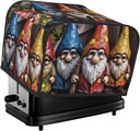 4 Slice Toaster Cover with Pocket Universal Size Toasters Dusts Covers Colorful Gnomes Bread Machine Cover & Protection Bread Machine Protector Small Kitchen Appliance Covers