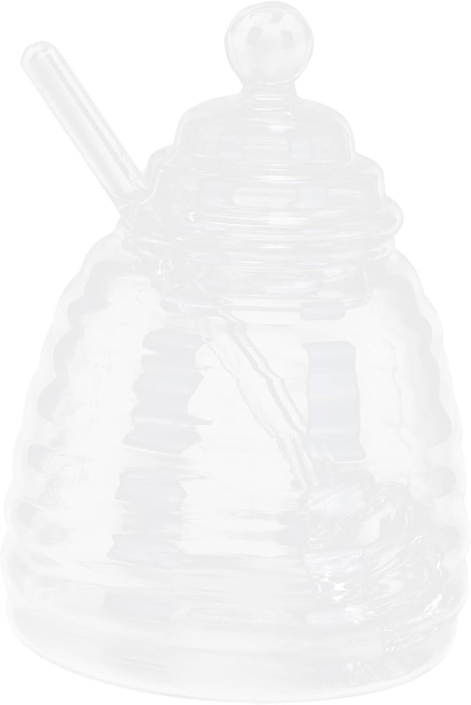 PRETYZOOM 1set Honey Canister with Mixing Sticks Jar Stirring Bars Stylish Kitchen Gadget for Honey Storage Transparent Design Keep Food Fresh and Contaminant