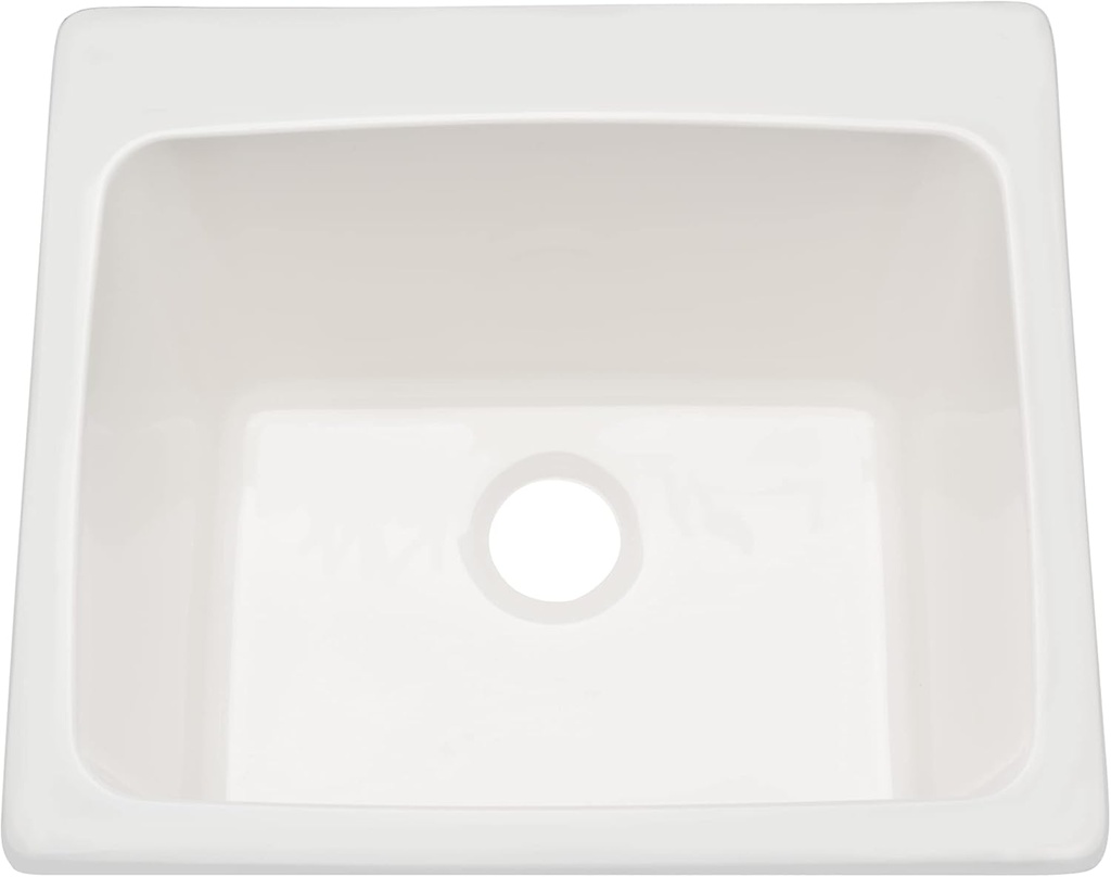 PROFLO PFALS2522 25" Drop In or Undermount Single Basin Acrylic Laundry Sink - White