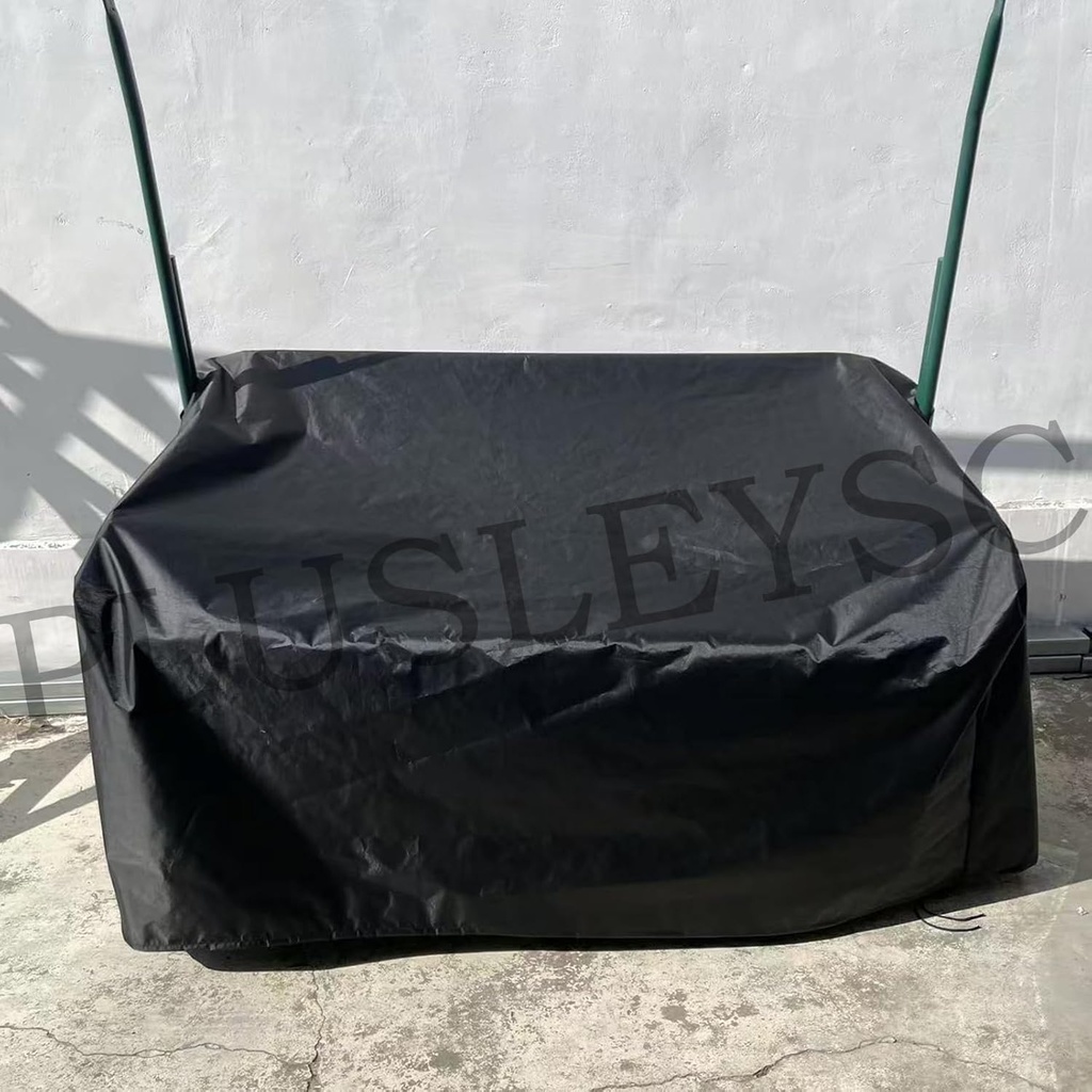 Porch Swing Fabric Replacement/Hanging Porch Swing Cover, 63 Inch Weatherproof Zipper 420D Oxford Cloth Replacement Outdoor Swing Fabric(Black, 63Wx28Dx35H inch)