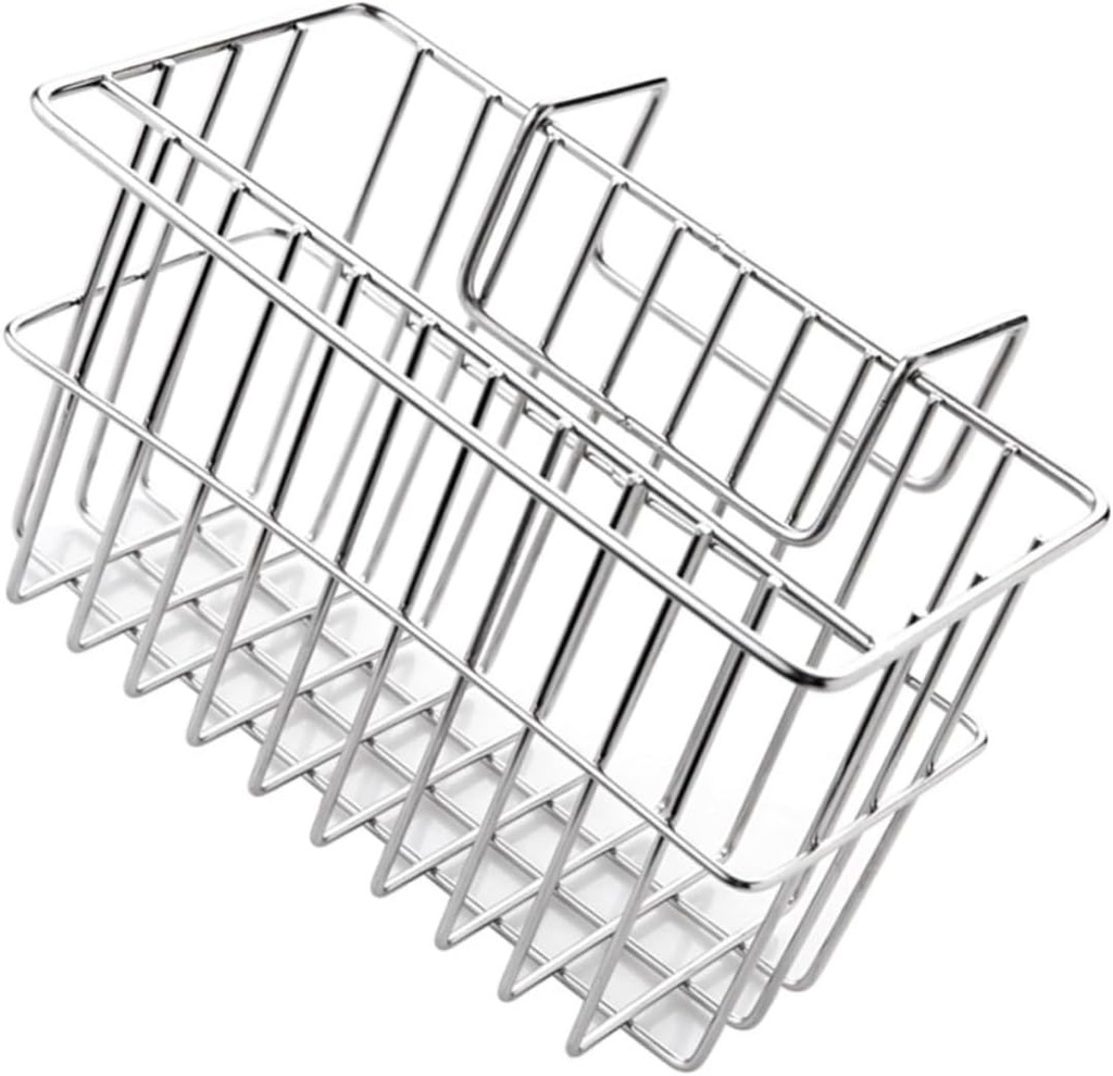 KICHOUSE Stainless Steel Hanging Sink Organizer Basket for Kitchen Draining Rack for Sponge Brush and Cloth Space-Saving for Clean and Tidy Countertops