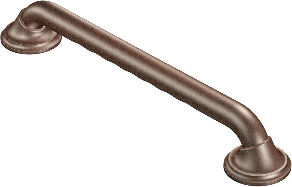 Moen LR8716D3GOWB Bathroom Safety 16-Inch Designer Bathroom Grab Bar with Curled Grip, Old World Bronze