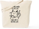 CafePress I Work Hard So My Cat Can Live A Better Life Tote Reusable Natural Beige Canvas Shopping Bag