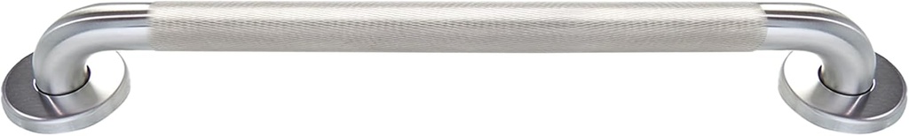 24” Shower Handle Knurled Grip | 304 Stainless Steel Grab Bars for Bathtubs and Showers | ADA Standard Hand Rails for Seniors, Children, Injured People | Supports Upto 400lbs | 1.5” Diameter Tube