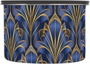 ALAZA Royal Blue & Golden Art Deco Floral Airtight Coffee Bean Canister 17oz Food Storage Containers with Lids For Gournd, Tea, Sugar, Flour, Rice, Cereal, Candy Cookie Jar