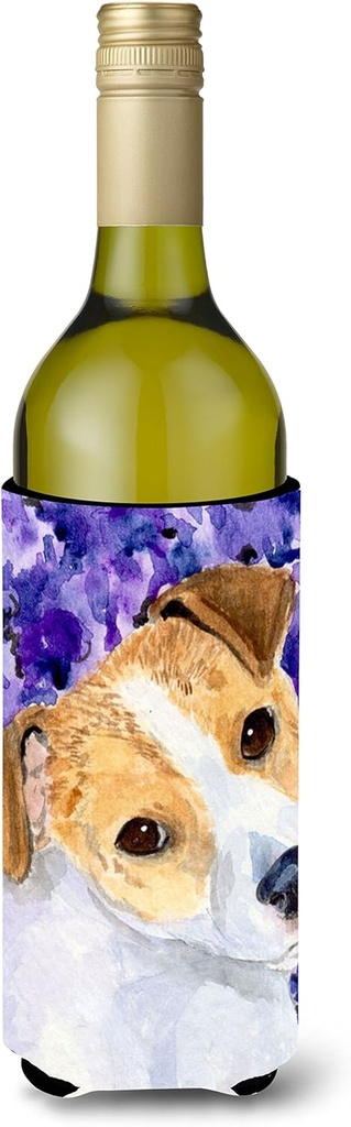 Caroline's Treasures SS8740LITERK Jack Russell Terrier Wine Bottle Hugger Bottle Cooler Sleeve Hugger Machine Washable Collapsible Insulator Beverage Insulated Holder