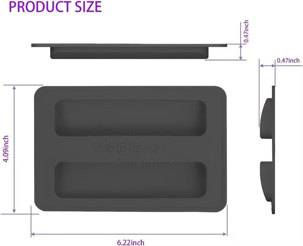 Silicone Toaster Cover, Protective Lid for Bread Machine, Sandwich Maker, Kitchen Appliance Accessories (1.2cm)