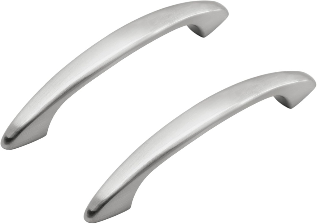 HESTIA HARDWARE 10 Pack | 3 Inch Kitchen Cabinet Handles Satin Nickel Cabinet Pulls Silver Arched Drawer Pulls Kitchen Cabinet Hardware Cupboard Handles (Z9.10.S)