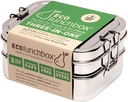 ECOlunchbox Three?in?One Stainless Steel Bento Box (31?oz) – 3?Piece Nesting Lunch Container with Snack Pod – Plastic?Free, Non?Toxic, Dishwasher?Safe, Not Leak-Proof