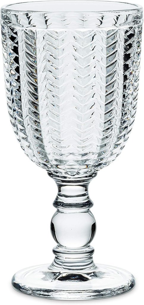 Abbott Collection 27 GOB Herringbone Goblet, 6.5 inches H, Clear