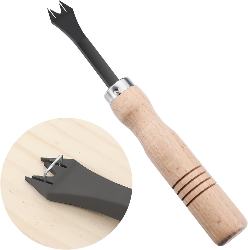 Blulu 1 PCS Upholstery Staple Remover - 124 Heavy Duty Staple Remover Lifter Tool & Removing Various Tack Nail Puller for Carpet, Furniture, Wood Case, Floor, Photo Frame