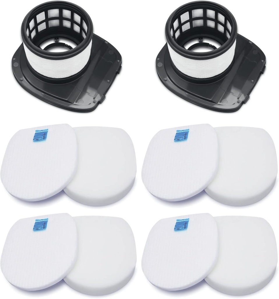 IX141 Filters Fit for Shark IX141 IX140 IZ140 IX142 IZ140C IZ142 UZ145 IZ141C IX141H WZ140 WZ250 Stick Vacuum, Replace Part 616FJ140 & 617FJ140, 2 Pack Filter 4 Pack Foam & Felt Filter Kit