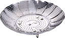 Steamer Basket, Stainless Steel Vegetable Steamer Folding Steaming Basket for Veggie Fish Seafood Cooking Expandable to Fit Various Size Pot(L)