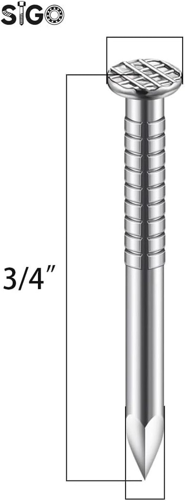 700PCS 304 Stainless Steel Hardware Nails, 3/4 Inch Flat Head Nails for Hanging Pictures,Picture Hanging Nails, Small Nails, Wall Nails, Wood Nails, Finishing Nails