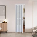 42X80in Accordion Door Interior,PVC Sliding Folding Doors with Lock,Divider Door with Hardware, White Multifold Interior Doors