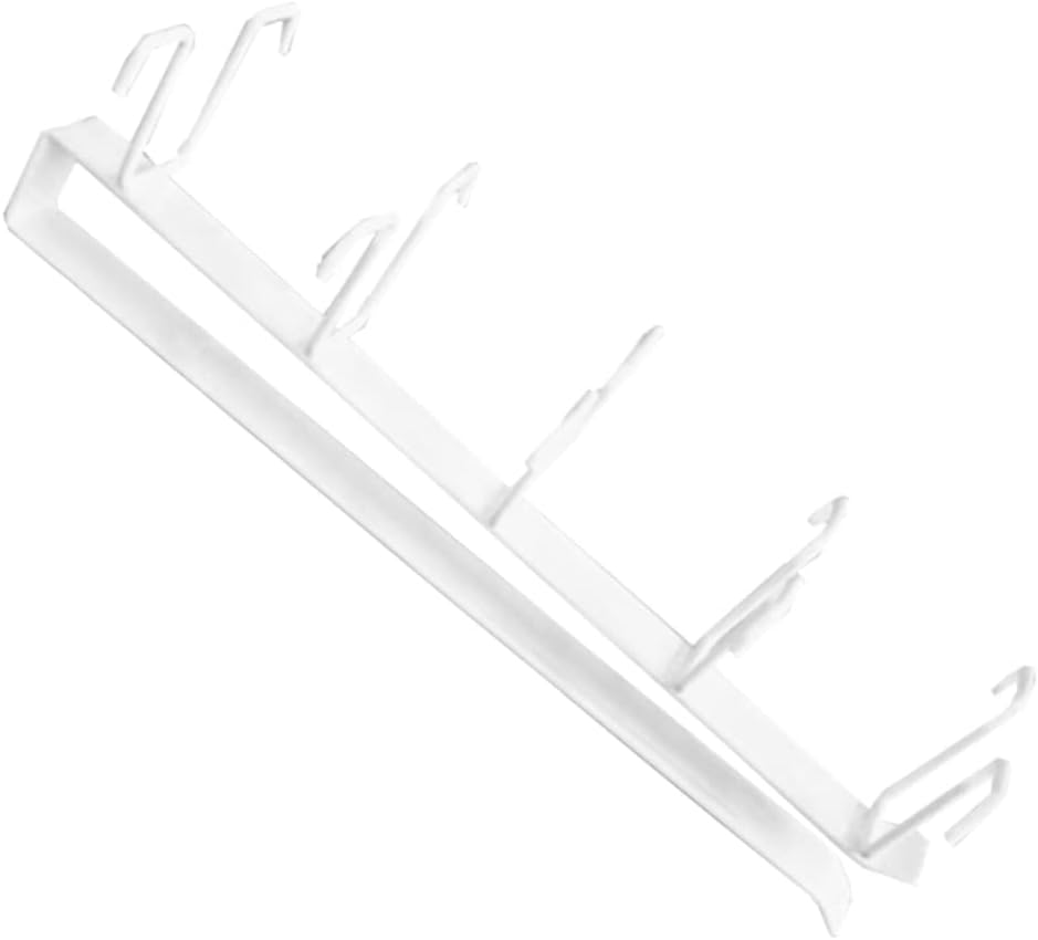 PRETYZOOM Cabinet Bottom Rack Kitchen Storage Hook Coffee Cup Storage Shelf Wardrobe Organizer Wardrobe Hanger White