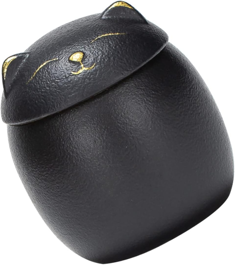 Cat-shaped Ceramic Tea Canister Multi-function Storage Jar for Tea Cookies and Home Decor Cute Design Tightly Sealed for Freshness