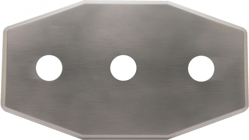 Westbrass Three-Hole Remodel Plate, Satin Nickel, D505-07