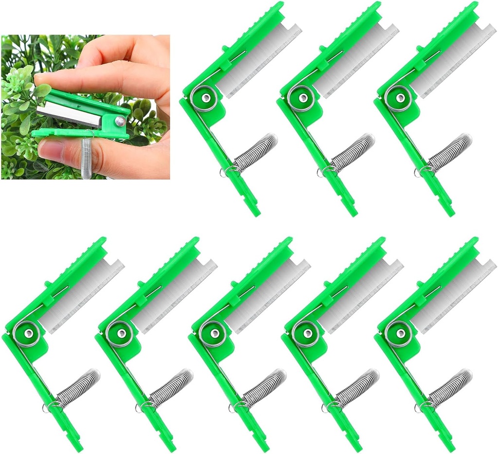 8 Pcs Gardening Thumb Knife Lightweight Finger Knife for Trimming Plants Farm Garden Orchard Pinch Beard Hand Tools Bonsai Pruning Shears Gardening Gadgets