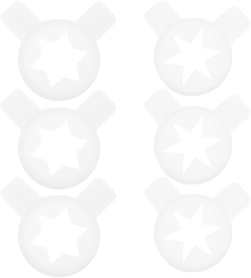 Toyvian 6pcs Ice Cream Machine Nozzle: Star Shaping Tips For Ice Cream Machine Attachment - Replacement Dispensing Tip For Restaurant Dessert Shop