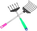 2pcs Garden Rake Multi-Functional Hand Rakes for Soil Cultivation Leaf Raking and Flower Planting Lightweight and Versatile Gardening Tools for Easy Outdoor Use