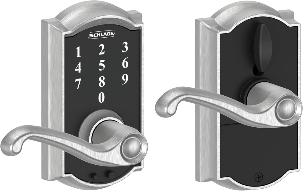 SCHLAGE Touch Camelot Lock with Flair Lever (Satin Chrome) FE695 CAM 626 FLA