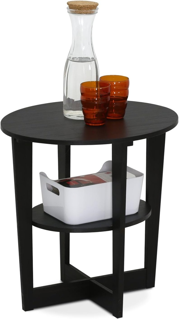 Furinno JAYA End Table, One, Walnut