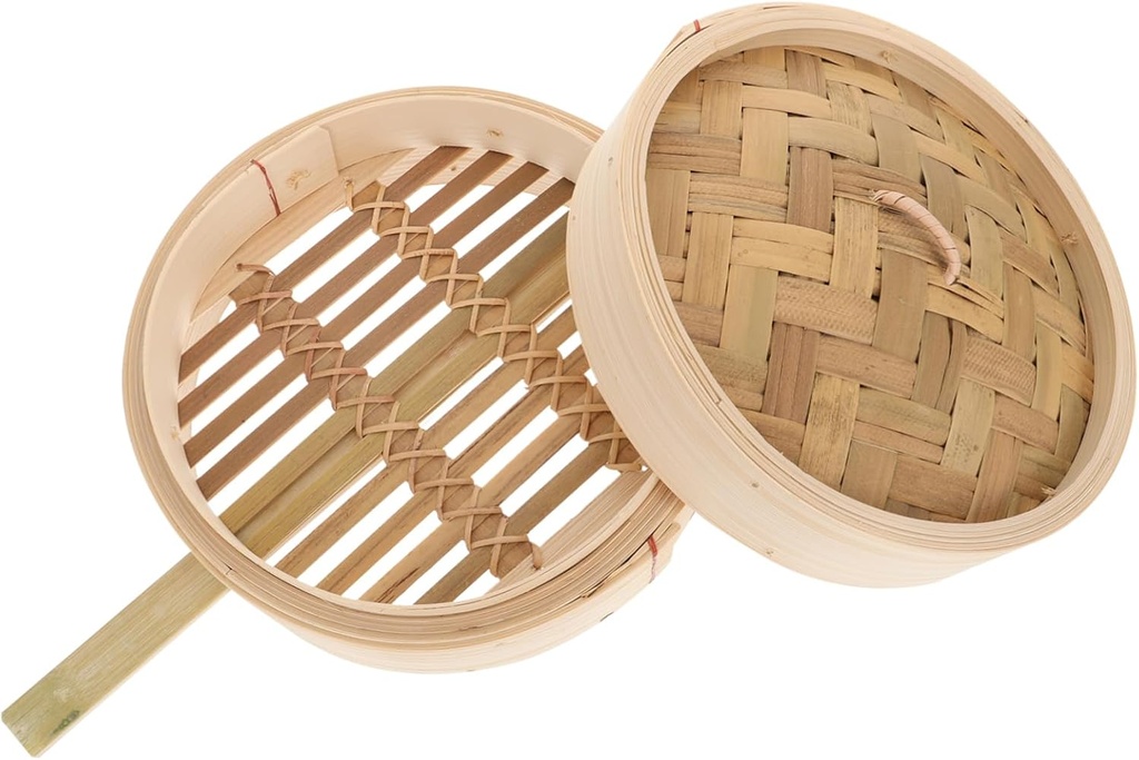 Ciieeo Steamer Basket with Lid Reusable Multi Functional Food Steamer for Healthy Cooking Fits Woks and Pots for Steaming Dumplings Vegetables Seafood and Meat