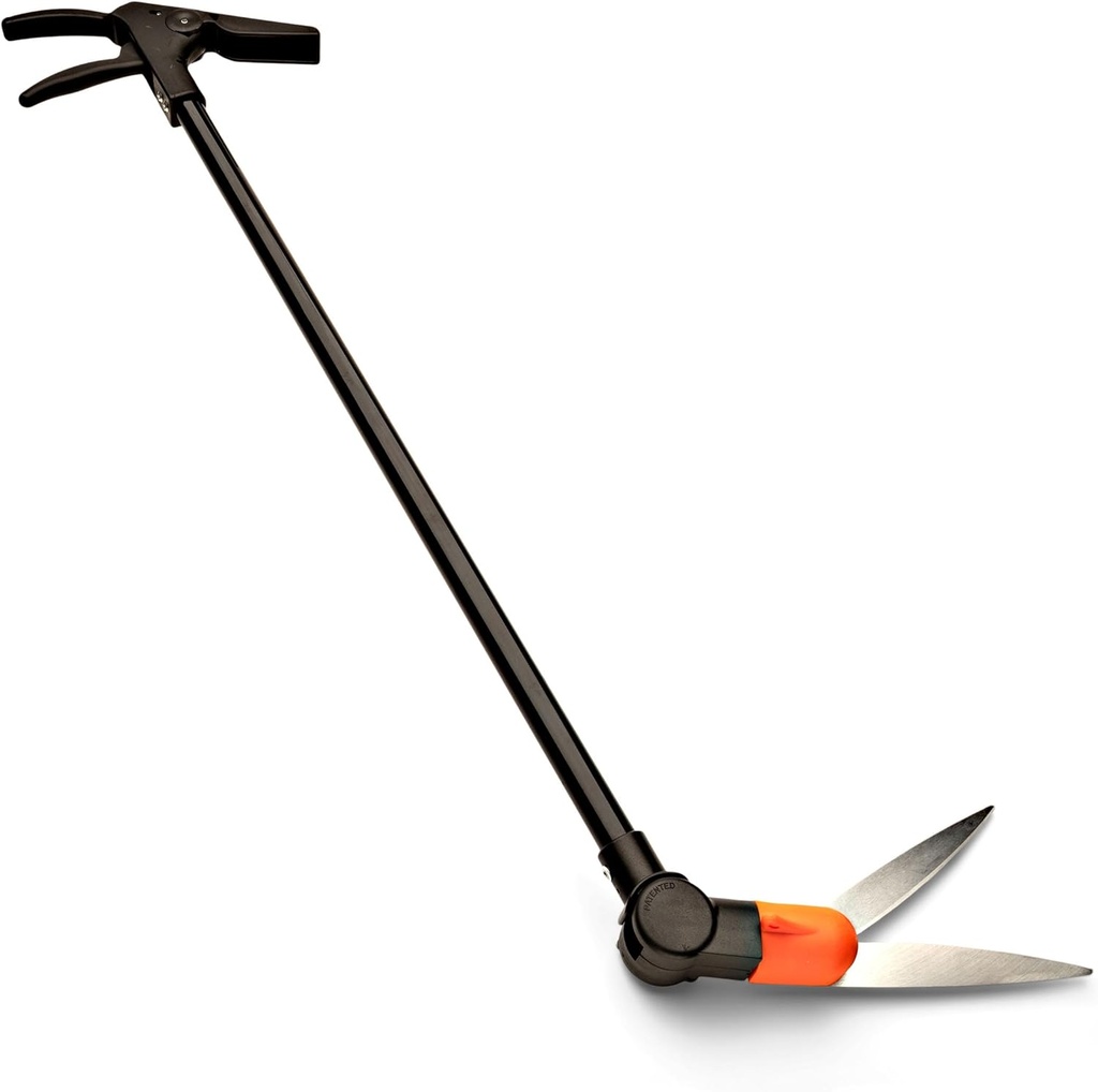 Long Handle Grass Shears - 36” Edging Tool with Horizontal and Vertical 180-Degree Swivel 6” Steel Blades - Grass Clippers for Edges, Flower Beds, Hedges, or Lawn Scissors by Kings County Tools