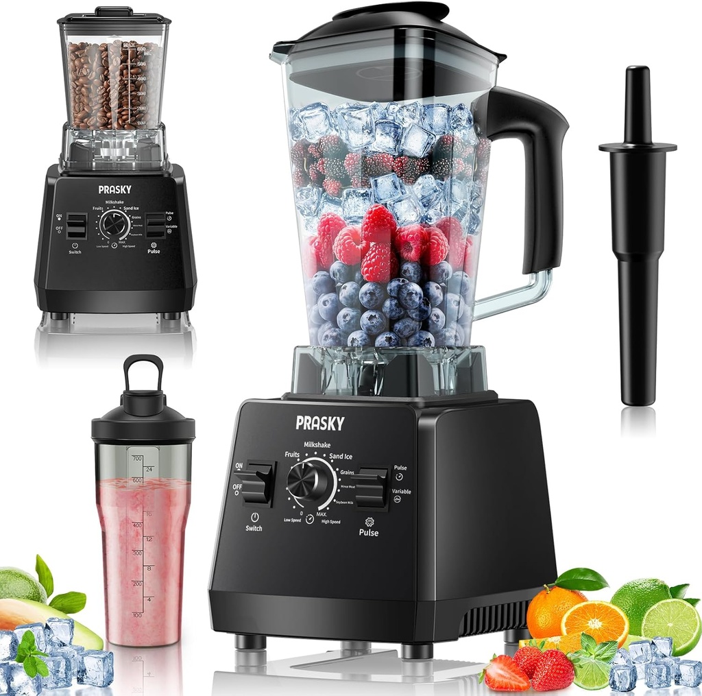 Blenders for Kitchen, Blenders for Shakes and Smoothies with To-Go Bottle, Blender & Grinder Combo